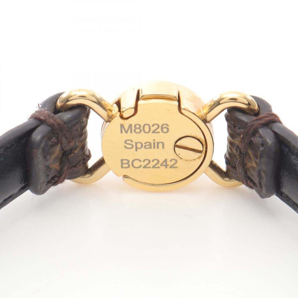 LOUIS VUITTON Black Monogram Leather Charm Bracelet - Picture 4 of 6